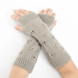 Women Stylish Hand Warmer Winter Gloves Arm Crochet Knitting Faux Wool Mitten Warm Jacquard Fingerless Glove Femme Women Gloves
