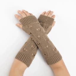 Women Stylish Hand Warmer Winter Gloves Arm Crochet Knitting Faux Wool Mitten Warm Jacquard Fingerless Glove Femme Women Gloves