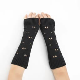 Women Stylish Hand Warmer Winter Gloves Arm Crochet Knitting Faux Wool Mitten Warm Jacquard Fingerless Glove Femme Women Gloves