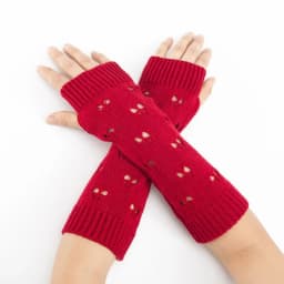 Women Stylish Hand Warmer Winter Gloves Arm Crochet Knitting Faux Wool Mitten Warm Jacquard Fingerless Glove Femme Women Gloves