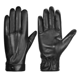 Sheepskin Genuine Leather Gloves Men Women Winter Warm Cashmere Lined Touchscreen Sport Gloves for Running Cycling Ski Driving