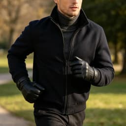 Sheepskin Genuine Leather Gloves Men Women Winter Warm Cashmere Lined Touchscreen Sport Gloves for Running Cycling Ski Driving