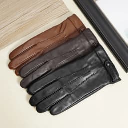 Sheepskin Genuine Leather Gloves Men Women Winter Warm Cashmere Lined Touchscreen Sport Gloves for Running Cycling Ski Driving