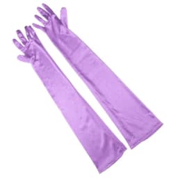 Korean Women Christmas White Wedding Dress Long Satin Elastic Etiquette Gloves Summer Sunscreen UV Full Finger Driving Glove K14