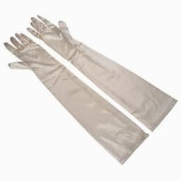 Korean Women Christmas White Wedding Dress Long Satin Elastic Etiquette Gloves Summer Sunscreen UV Full Finger Driving Glove K14