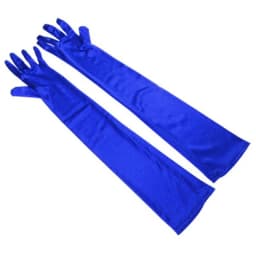 Korean Women Christmas White Wedding Dress Long Satin Elastic Etiquette Gloves Summer Sunscreen UV Full Finger Driving Glove K14