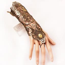 Sexy Women Satin Sequin Seam Pearl Lace Hook Finger Glove Female Retro Bride Hollowing Out Wedding Dress Fingerless Mitten B96