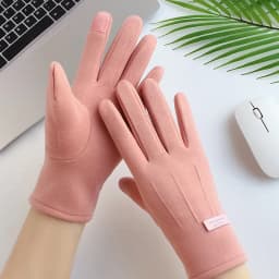 Simple Fashion Gloves Women Winter Vintage Full Finger Touch Screen Driving Cycling Warm Windproof Female Glove Mittens G060