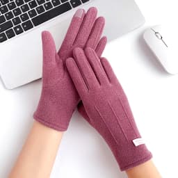 Simple Fashion Gloves Women Winter Vintage Full Finger Touch Screen Driving Cycling Warm Windproof Female Glove Mittens G060