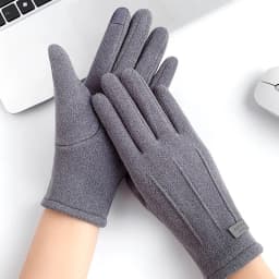 Simple Fashion Gloves Women Winter Vintage Full Finger Touch Screen Driving Cycling Warm Windproof Female Glove Mittens G060