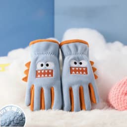 Winter Children's Gloves Cycling Autumn Cute Cartoon Warm Gloves Soft Outdoor Polar Fleece Kids Windproof Student Riding Gloves