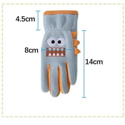 Winter Children's Gloves Cycling Autumn Cute Cartoon Warm Gloves Soft Outdoor Polar Fleece Kids Windproof Student Riding Gloves