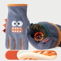Winter Children's Gloves Cycling Autumn Cute Cartoon Warm Gloves Soft Outdoor Polar Fleece Kids Windproof Student Riding Gloves