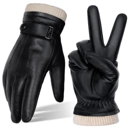 New Men's Genuine Sheepskin Gloves Full Finger Touch Screen Gloves Winter Warm Fashion Business Multiple Size Options