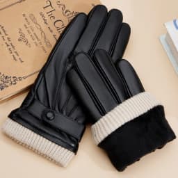 New Men's Genuine Sheepskin Gloves Full Finger Touch Screen Gloves Winter Warm Fashion Business Multiple Size Options