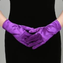 Satin Short Gloves for Women Elegant Temperament Princess Wedding Bridal Multicolor Gloves Stage Performance Dinner Accessories