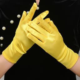 Satin Short Gloves for Women Elegant Temperament Princess Wedding Bridal Multicolor Gloves Stage Performance Dinner Accessories