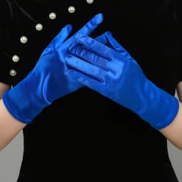 Satin Short Gloves for Women Elegant Temperament Princess Wedding Bridal Multicolor Gloves Stage Performance Dinner Accessories