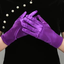 Satin Short Gloves for Women Elegant Temperament Princess Wedding Bridal Multicolor Gloves Stage Performance Dinner Accessories