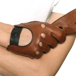 New Arrival Mens Gloves Goatskin Leather Riding Driving Gloves Full Finger Non unlined Slip Mitten For Male Real Leather Gloves