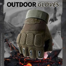 1Pair Tactical Half Finger Gloves Army Military Combat Hunting Shooting Air Gun Paintball Police Duty No Finger