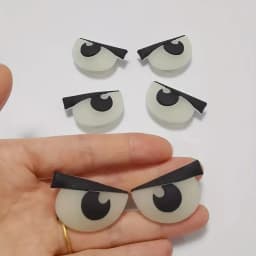 Fun Fluorescent Big Eyes Hole Shoe Charms Decorations Self Luminous Soft Adhesive Shoes Buckle DIY 3D Hole Shoe Accessories