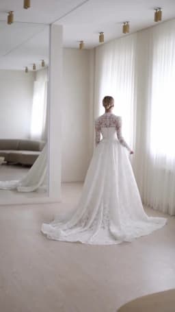 SoDigne A-line Boho Lace Wedding Dress Full Sleeves Square Collar Bride Dresses Long Bridal Gowns Vestidos De Novia Customized
