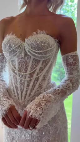 Popular Sheath Wedding Party Dress with Sequin Pearls Beading Lace Short Bridal Gown Detachable Sleeves Vestidos de Novia