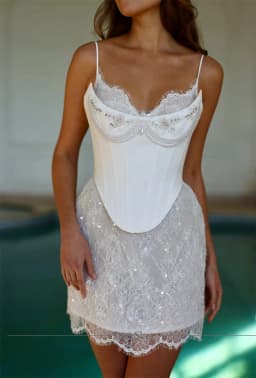 Customized Bling Crystal Wedding Dress Delicate Lace Spaghetti Straps Short Sheath Bridal Dress Sophisticated Celebration