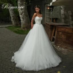 Modern Pleat Lace A-Line Wedding Dress Appliques Boat-Neck Off The Shoulder Open Back Bridal Gown Vestidos De Novia Customized