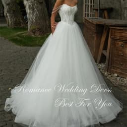 Modern Pleat Lace A-Line Wedding Dress Appliques Boat-Neck Off The Shoulder Open Back Bridal Gown Vestidos De Novia Customized