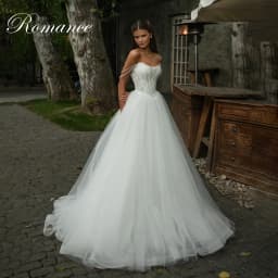 Modern Pleat Lace A-Line Wedding Dress Appliques Boat-Neck Off The Shoulder Open Back Bridal Gown Vestidos De Novia Customized