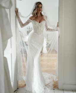 Mermaid Off Shoulder Lace Wedding Dress Appliques Sweetheart Long Sleeves Boho Bridal Gown Princess Vestidos De Novia Customized