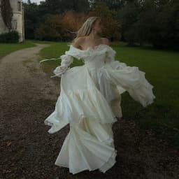 Off Shoulder Princess Wedding Dress Long Sleeve Draped A Line Floor Length Vintage Pastoral Gown Customized