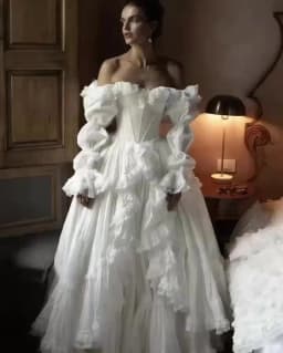 Mouzhetee A-Line Off The Shoulder Elegant Wedding Dresses Classic Lace Long Sleeve Brides Gown Custom Made 2025