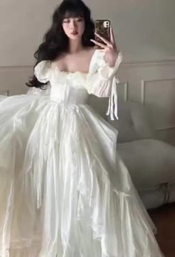 Booma Simple A-Line Wedding Dresses Lace Floor-Length Full Sleeve Bow Brides Gown Custom Made 2025