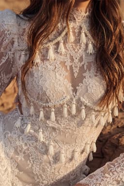 Kyoto Customized White High Split High Neck Wedding Dress Lace Long Sleeve Vestidos De Noche Chic Mermaid Robe De Mariée 2026
