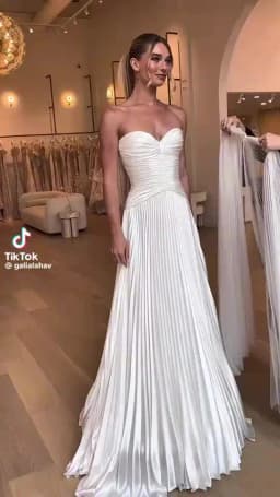Verngo Elegant lvory Chiffon Wedding Dress Sweetheart A Line Pleat Bridal Gowns Pleat Classy Bride Dresses Customized