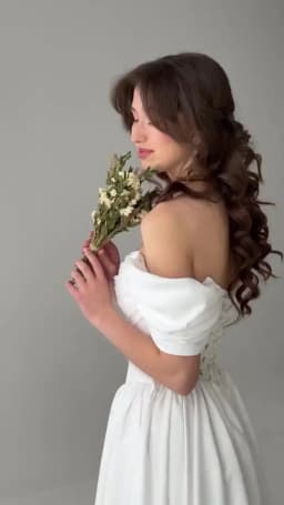 Customized New Arrival Off Shoulder Neckline Satin A-Line Wedding Dress Lace-up Back Floor Length Sweep Train Gown For Bride
