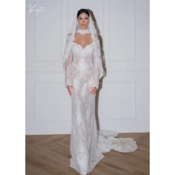 Kyoto Customized White Floral Lace Wedding Dress Off Shoulder Long Sleeves Vestidos De Noiva Exquisite Mermaid Evening Dresses