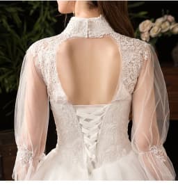 2026 New High Neck Three Quarter Sleeve Wedding Dress Sexy Lace Applique Plus Size Vintage Bridal Gown Robe De Mariee Customized