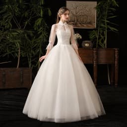 2026 New High Neck Three Quarter Sleeve Wedding Dress Sexy Lace Applique Plus Size Vintage Bridal Gown Robe De Mariee Customized