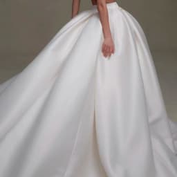 Satin Enormous Volume Wedding Removable Skirt Detachable Bridal Train Pleat Bridal Party Prom Overskirt Customized 2026