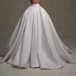 Satin Enormous Volume Wedding Removable Skirt Detachable Bridal Train Pleat Bridal Party Prom Overskirt Customized 2026