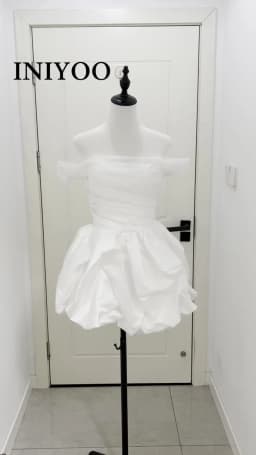 Newest Short Wedding Dresses Classic Elegant Boat Neck Simple Bridal Dress Backless Sexy Vestidos De Novia Customized