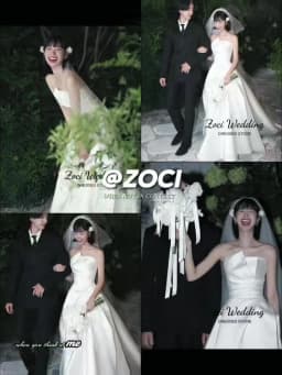 Zoci Satin Strapless Wedding Dress A-line Draped Sweep Train Korea Bridal Gown Customized Sleeveless Photo Shoot Gown for Bride