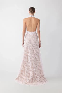 Tokyo Customized White Halter Neck Wedding Dresses Sleeveless Side High Split Backless Bridal Gown Elegant A-Line Wedding Gown