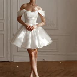Elegant Short Wedding Dresses 2025 off the shoulder Beach Bridal Gown Formal Party Dresses Homecoming Dresses Customized 2025