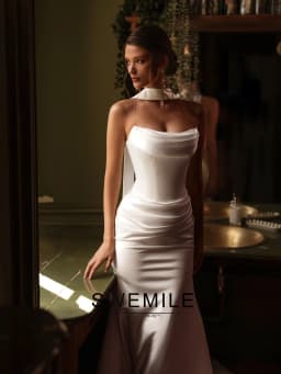SWEMILE Elegant Pleated Mermaid Sexy Wedding Dress Sleeveless Princess Zipper Bridal Gowns Backless Wedding Gown Customized 2026