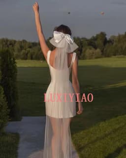 Mini Short Wedding Dresses Square Necking Boning Fitted Bodice Elegant Partys Bride Dresses Vestidos de novia Customized